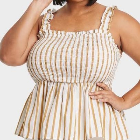 Women's Ava and Viv plus sized ruched peplum tank top size 4x NWOT - Picture 1 of 5